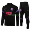 FC Barcelone Ensemble Sweat d'Entraînement Quarter-Zip 22-23 Noire Pour Enfant